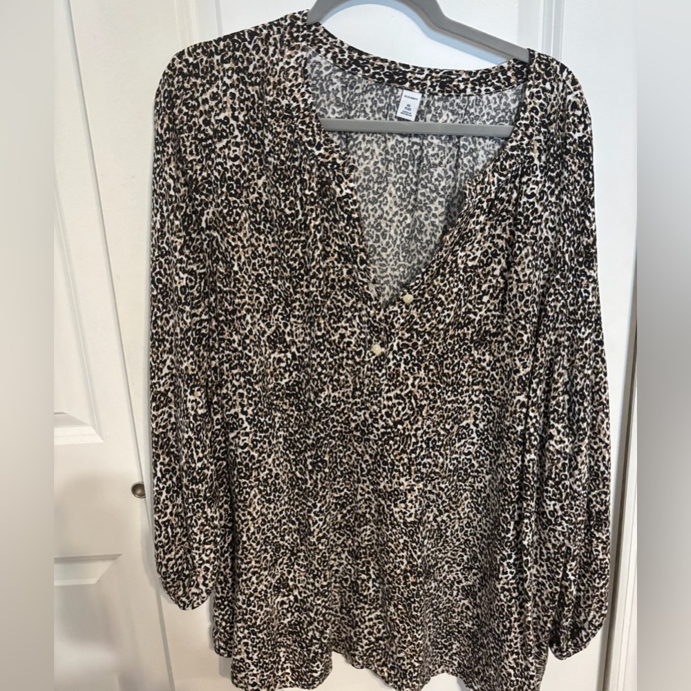 Cheetah print blouse